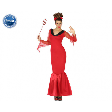 DISFRAZ DEMONIA MUJER ADULTO VESTIDO LARGO