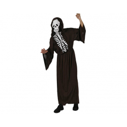 DISFRAZ ESQUELETO HOMBRE ADULTO TÚNICA