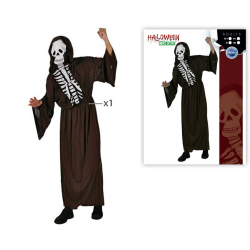 DISFRAZ ESQUELETO HOMBRE ADULTO TÚNICA