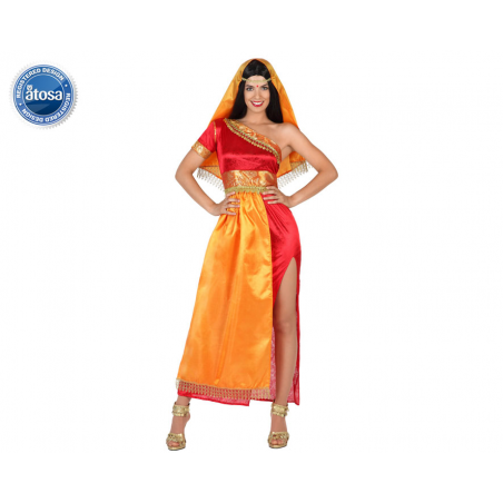 DISFRAZ HINDU MUJER ADULTO NARANJA