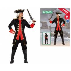 DISFRAZ CAPITAN PIRATA HOMBRE ADULTO NEGRO