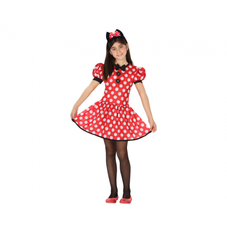 DISFRAZ RATONCITA NIÑA INFANTIL LUNARES BLANCOS
