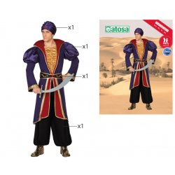 DISFRAZ PRINCIPE ARABE HOMBRE ADULTO VIOLETA VISIR