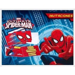 INVITACIONES SPIDERMAN 6 UNID.