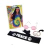 Set de Hippie, Gafas, Cinta y Colgante