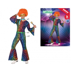 DISFRAZ DISCO HOMBRE ADULTO RAYAS MULTICOLOR
