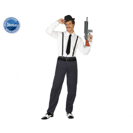 DISFRAZ GANGSTER HOMBRE ADULTO TRAJE