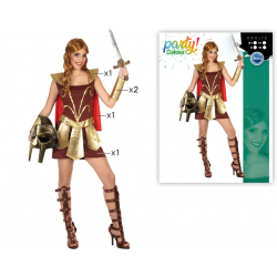 DISFRAZ GLADIADORA MUJER ADULTO MARRÓN