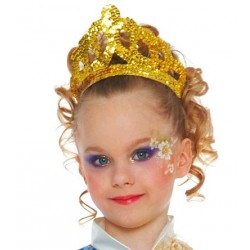 DIADEMA DORADA LENTEJUELAS