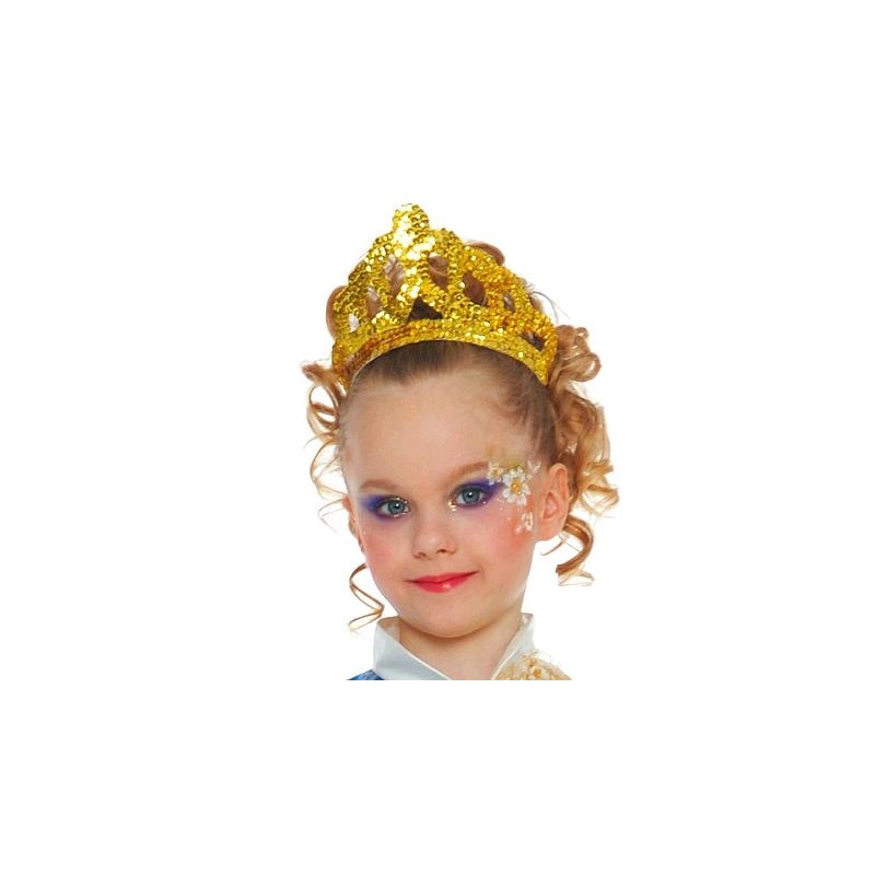 DIADEMA DORADA LENTEJUELAS
