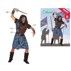 DISFRAZ ESCOCES HOMBRE ADULTO WILLIAM WALLACE