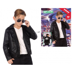 DISFRAZ AÑOS 60 NIÑO INFANTIL NEGRO