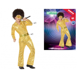 DISFRAZ DISCO DORADO NIÑO INFANTIL