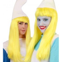 Peluca Amarilla Larga con Flequillo