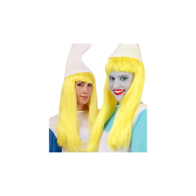 Peluca Amarilla Larga con Flequillo