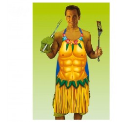 DELANTAL HOMBRE HAWAIANO PLASTICO