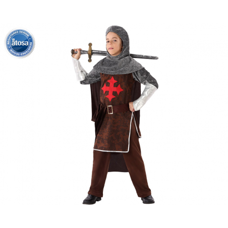 DISFRAZ CABALLERO CRUZADAS NIÑO INFANTIL MARRÓN