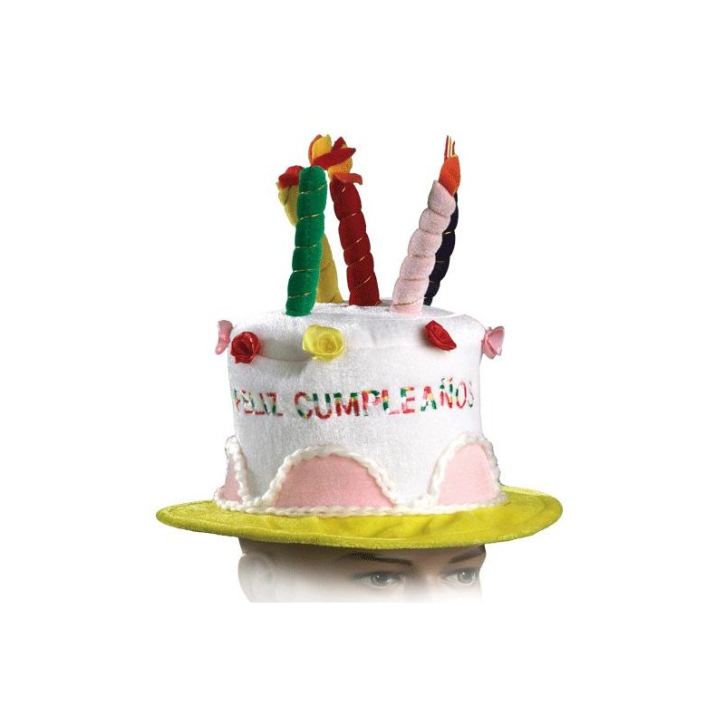 SOMBRERO TARTA FELIZ CUMPLEAÑOS