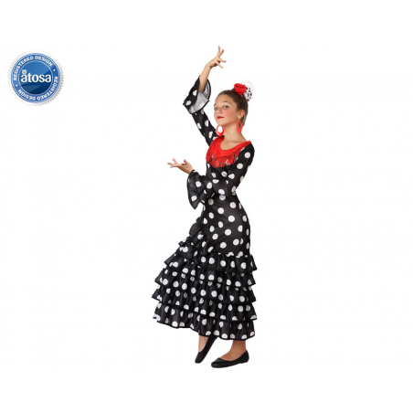 DISFRAZ FLAMENCA NEGRO NIÑA INFANTIL