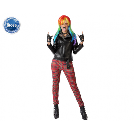 DISFRAZ PUNKY AÑOS 80 MUJER ADULTO