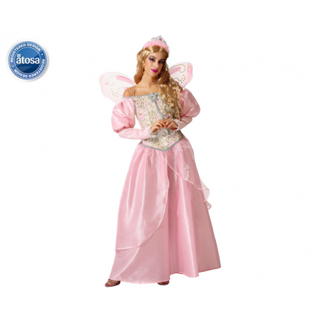 DISFRAZ HADA MADRINA ADULTO ROSA