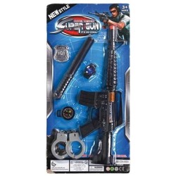 SET POLICIA METRALLETA 52X21 CM.