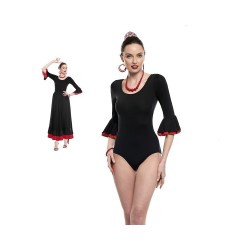 Body Flamenco con Volantes Rojos