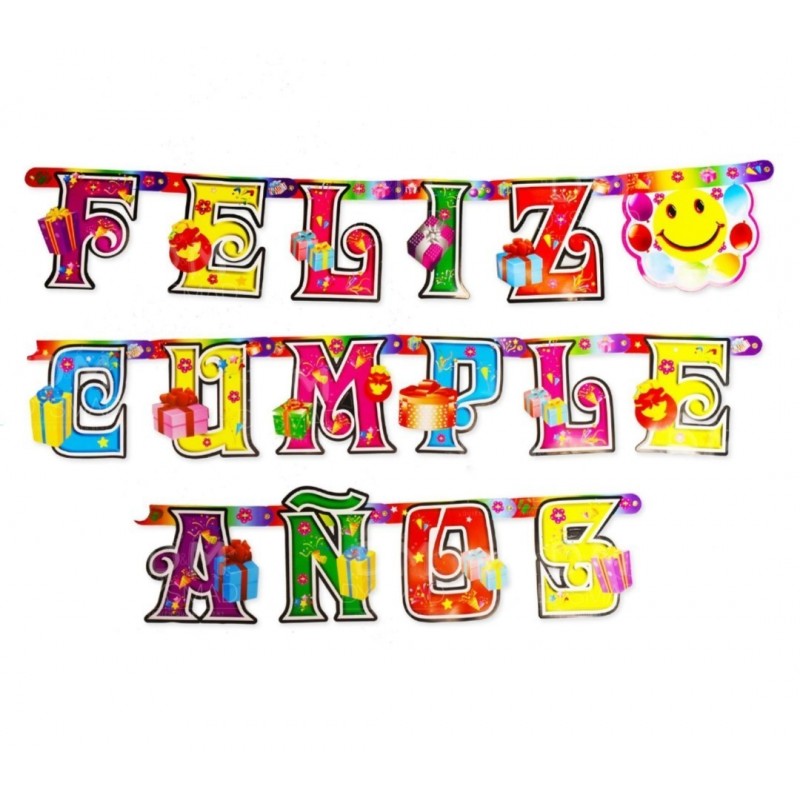 Guirnalda Feliz Cumpleaños Regalos 2,33 m.