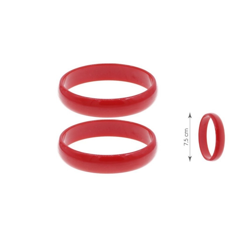 Pulseras Sevillanas Rojas 2 Unidades Adulto