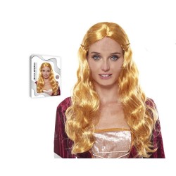 Peluca Medieval Rubia para adulto
