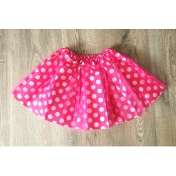 Tutu Fucsia con Lunares Blancos Infantil 33 cm.