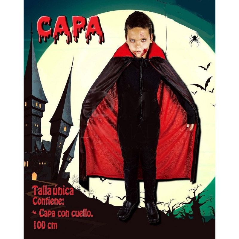Capa de Vampiro 100 cm. Infantil