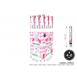 Cañón de Confeti Pétalos Rosas 40 cm.