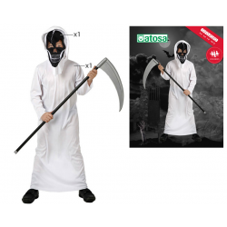 DISFRAZ ESQUELETO NIÑO INFANTIL BLANCO