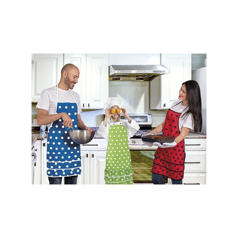 Delantal Flamenco Rojo con Lunares Blancos