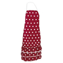 Delantal Flamenco Rojo con Lunares Blancos