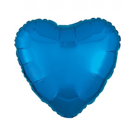 Globo Corazón Azul 18" 45 cm.