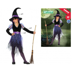 DISFRAZ BRUJA NIÑA INFANTIL VIOLETA