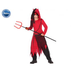 DISFRAZ DEMONIO NIÑO INFANTIL ROJO Y NEGRO