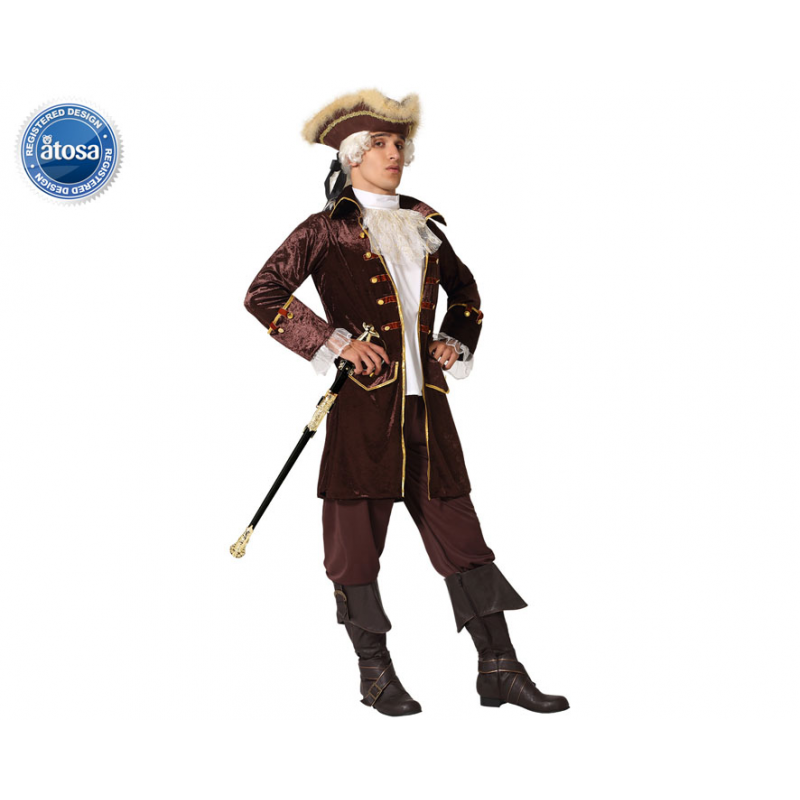 DISFRAZ PIRATA MARRÓN HOMBRE ADULTO