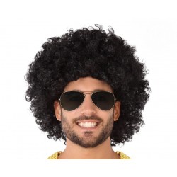 Peluca Afro Negra para adulto