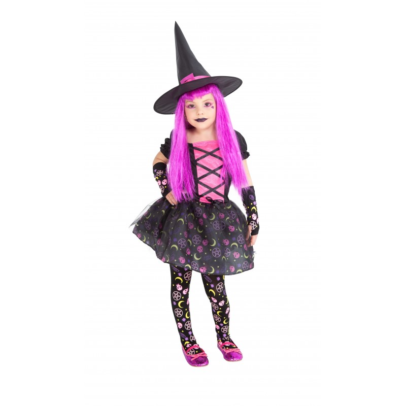 Disfraz de Bruja Moonlight Pink para niña