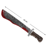 MACHETE DE ASESINO CON SANGRE 43 CM.