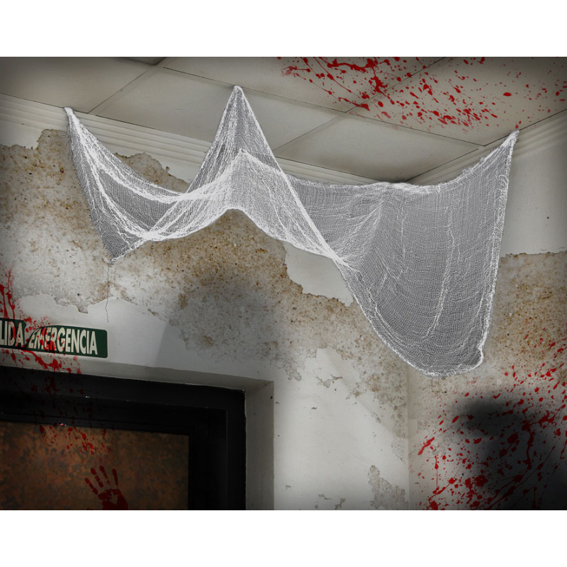 CORTINA HALLOWEEN 183X76 CM  BLANCO