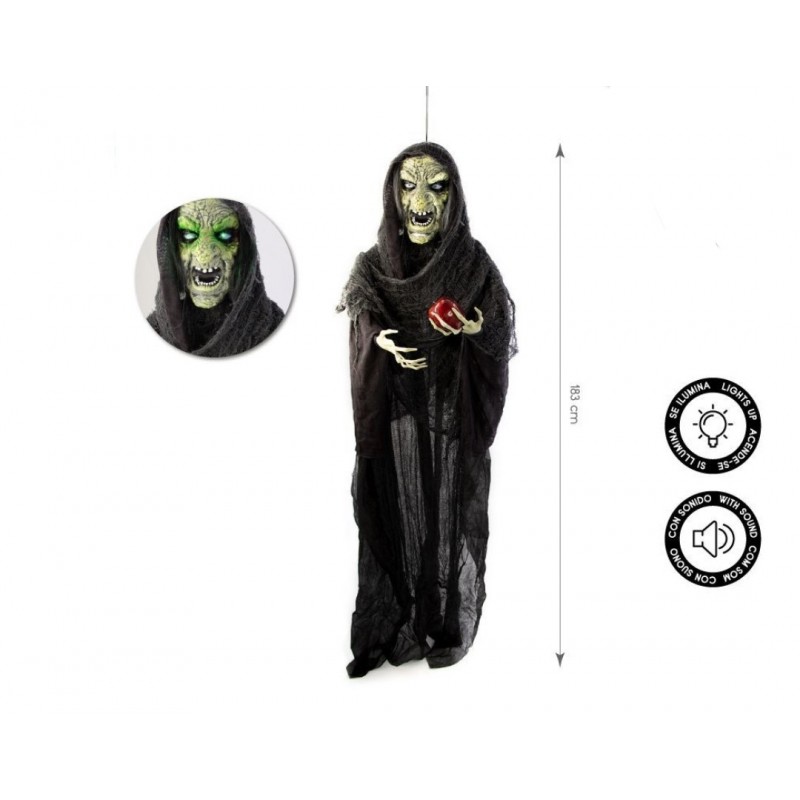 Bruja Colgante con Luz y Sonido 183cm.