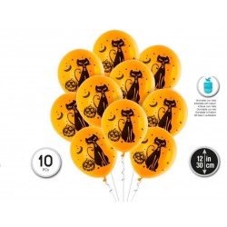 Globos Gatos Decoración Halloween