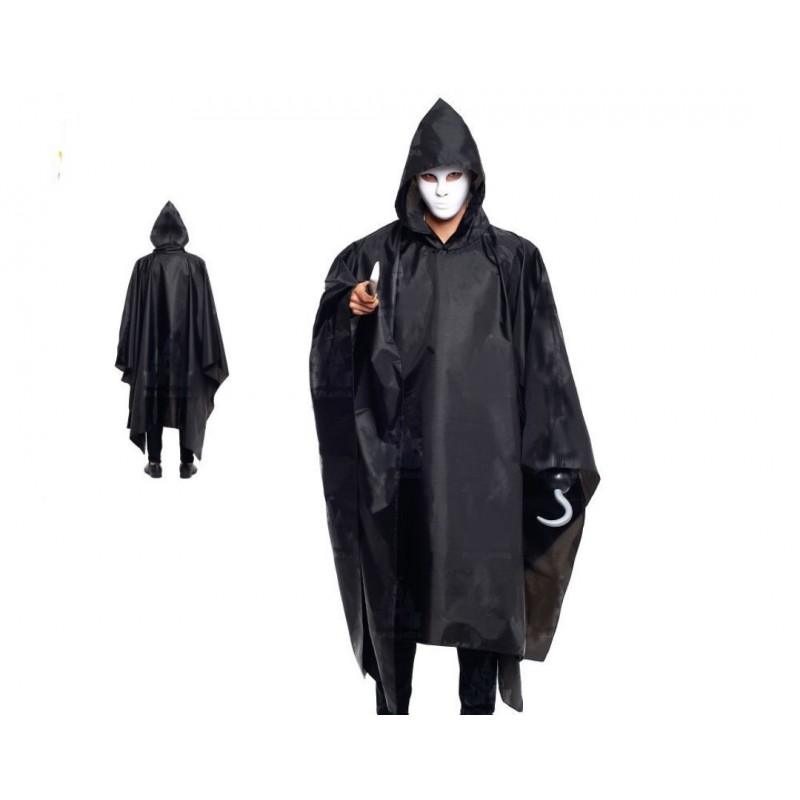 Disfraz Poncho Negro de Asesino