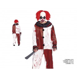 Disfraz de Payaso Rayas Destripador para hombre