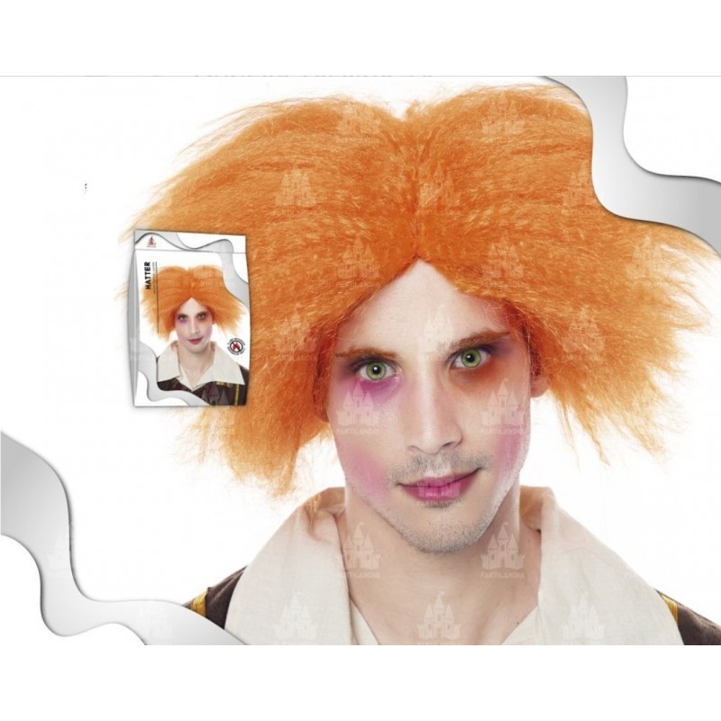 Peluca de Sombrerero Naranja