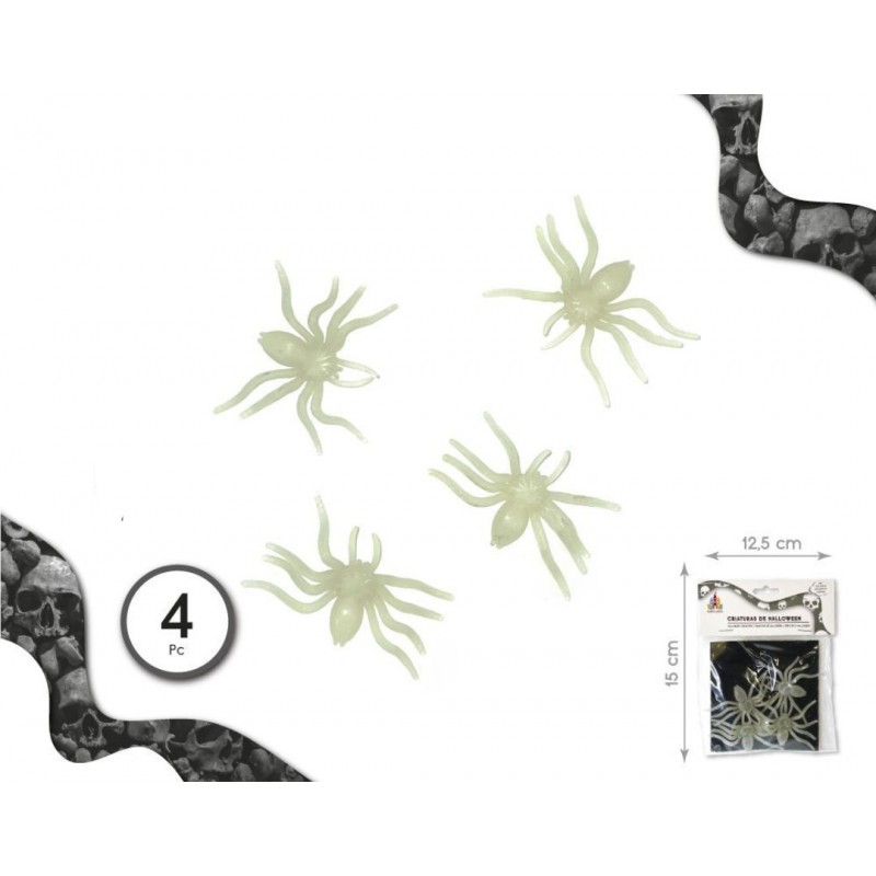 Arañas Fosforescentes 4 piezas